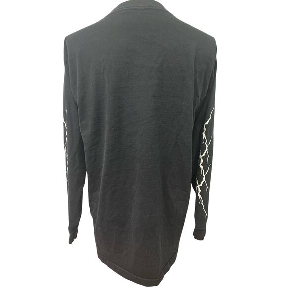 Bokeh Mens Large Wasting Away Cheshire Goblin Face Long Sleeve PolyCotton Tee - Picture 3 of 5